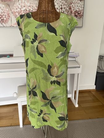 Leinenkleid, Made in Italy, grün, ca. 42