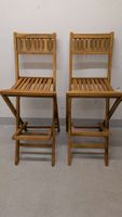 Hoch-Klappstühle | Barhocker aus Holz, 2 Stück