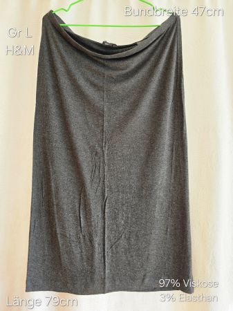 H&M Maxirock, Grau, Gr. L
