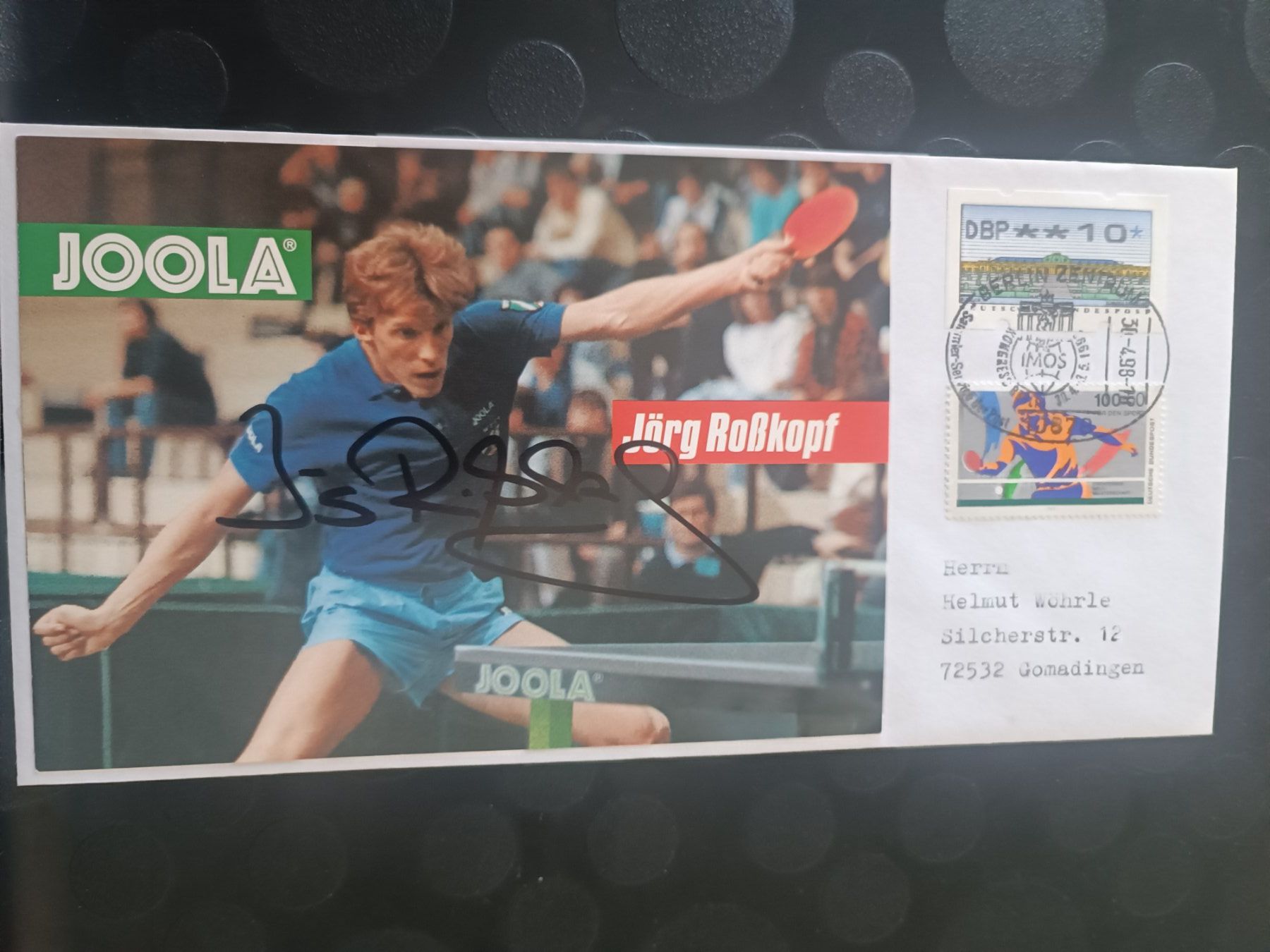 Autografi: Jörg Rosskopf - Handsigniert mit Sonderstempel FDC – Usato da Menziken venduto da Artographs