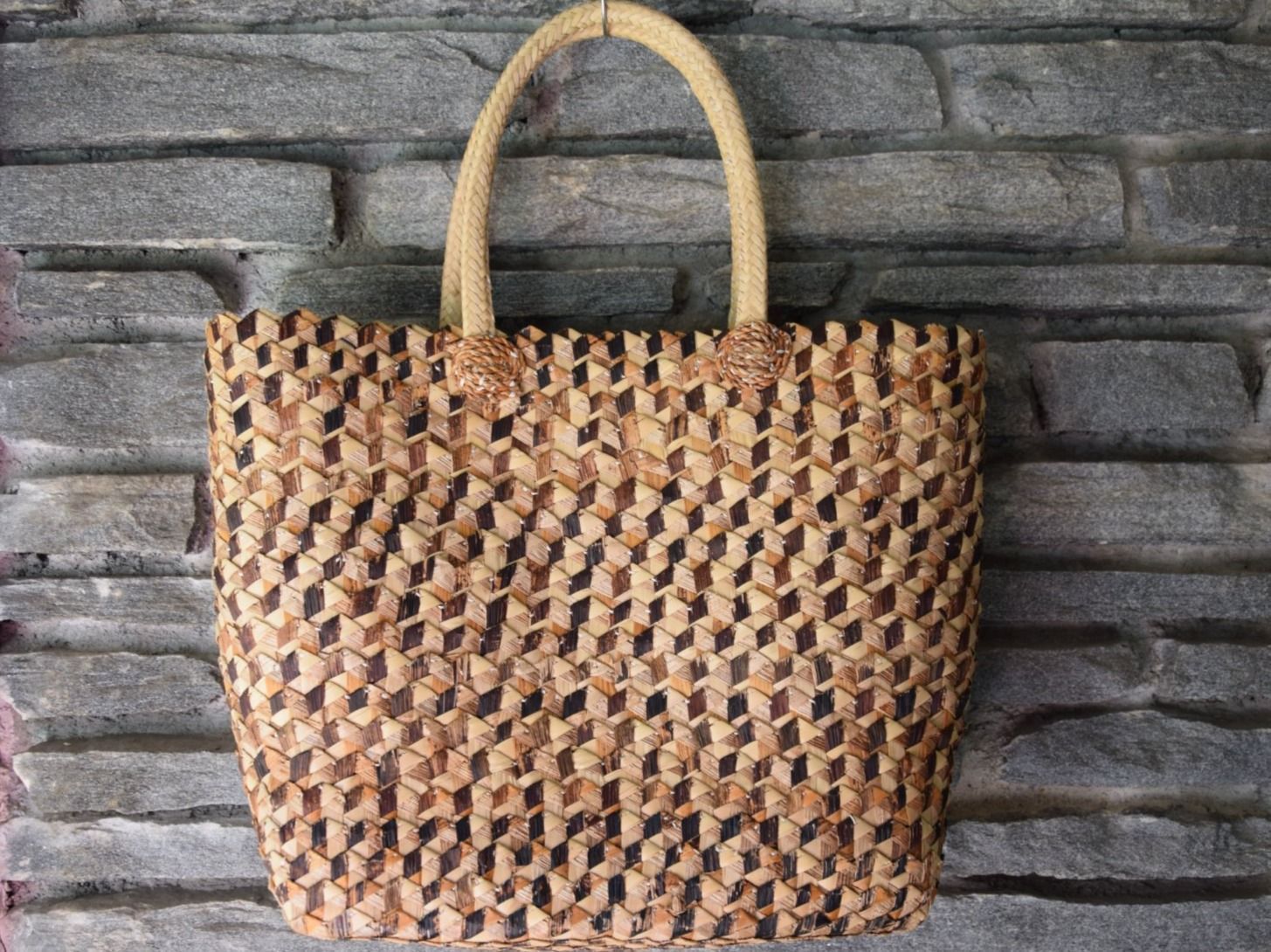 Taschen für Damen: handgewebte Tasche mit Bananenblättern‪ – Neu (gemäss Beschreibung) aus Mezzovico von finsteraar
