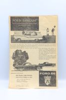 Ford Fairlane 1956 Zeitungsausschnitt Prospektblatt
