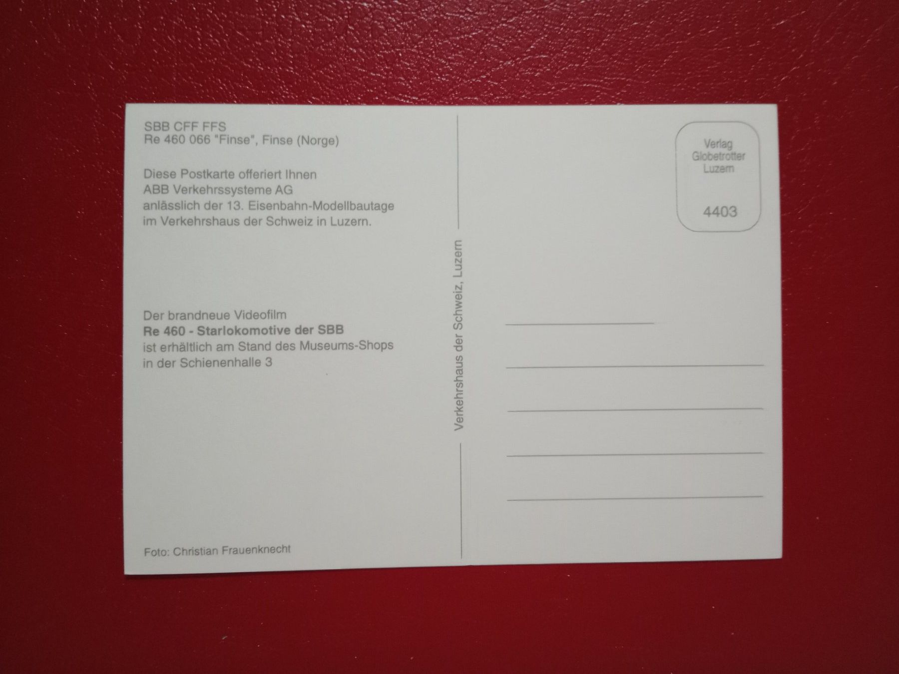 Cartoline postali: AK Bahn Werbung ABB SBB Re 460 – Usato da Küttigen venduto da Melisch1000 1