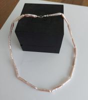 Süsswasser Zuchtperlencollier rosa mit Weissgoldverschluss