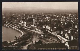 AK Romanshorn, Bahnhof am Hafen, 1926
