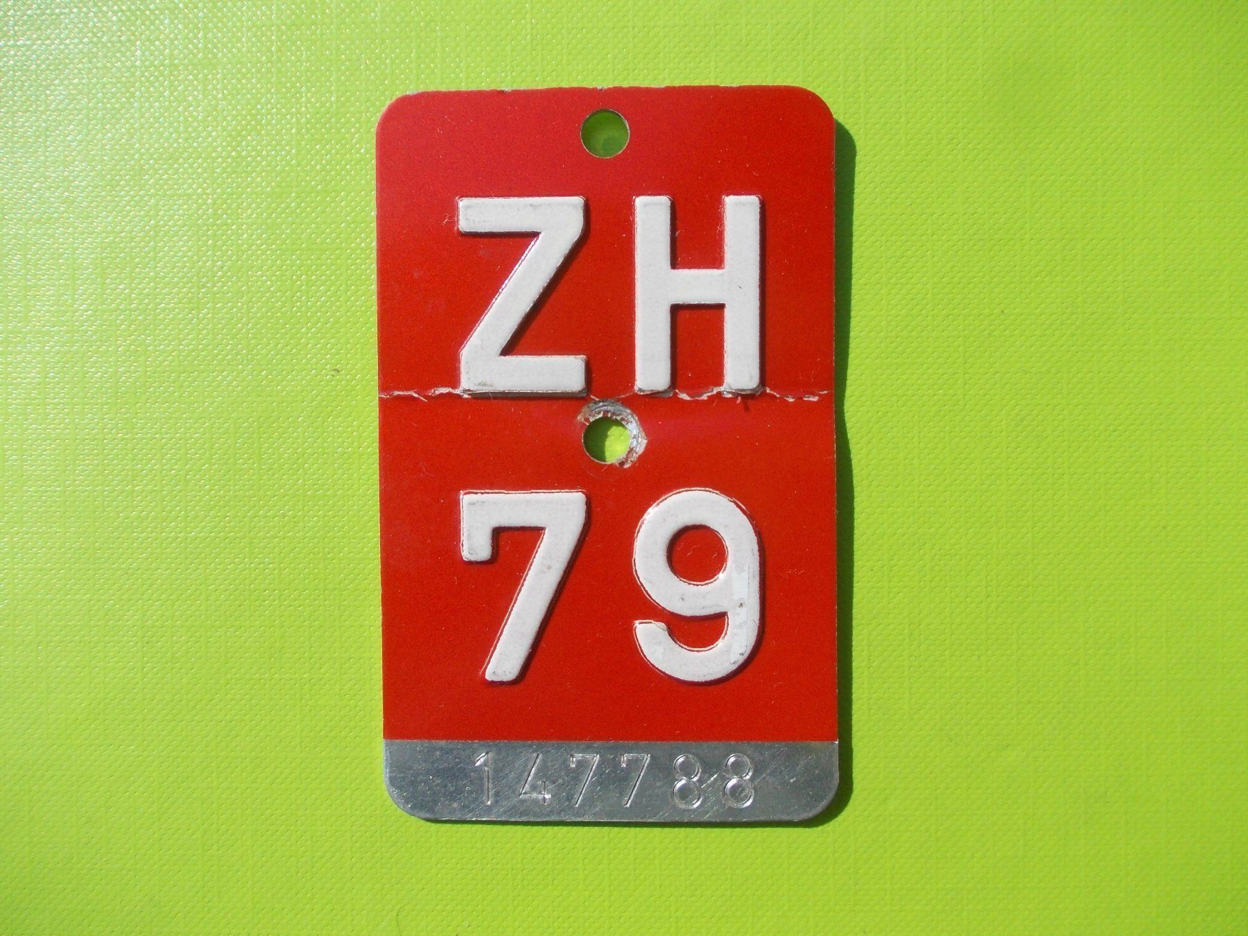 Schilder: Velonummer / Fahrradnummer ZH 79 – Gebraucht aus Gsteigwiler von HORMIGA21