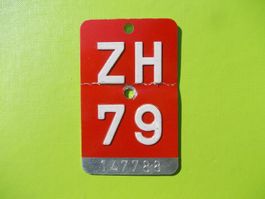 Velonummer / Fahrradnummer ZH 79