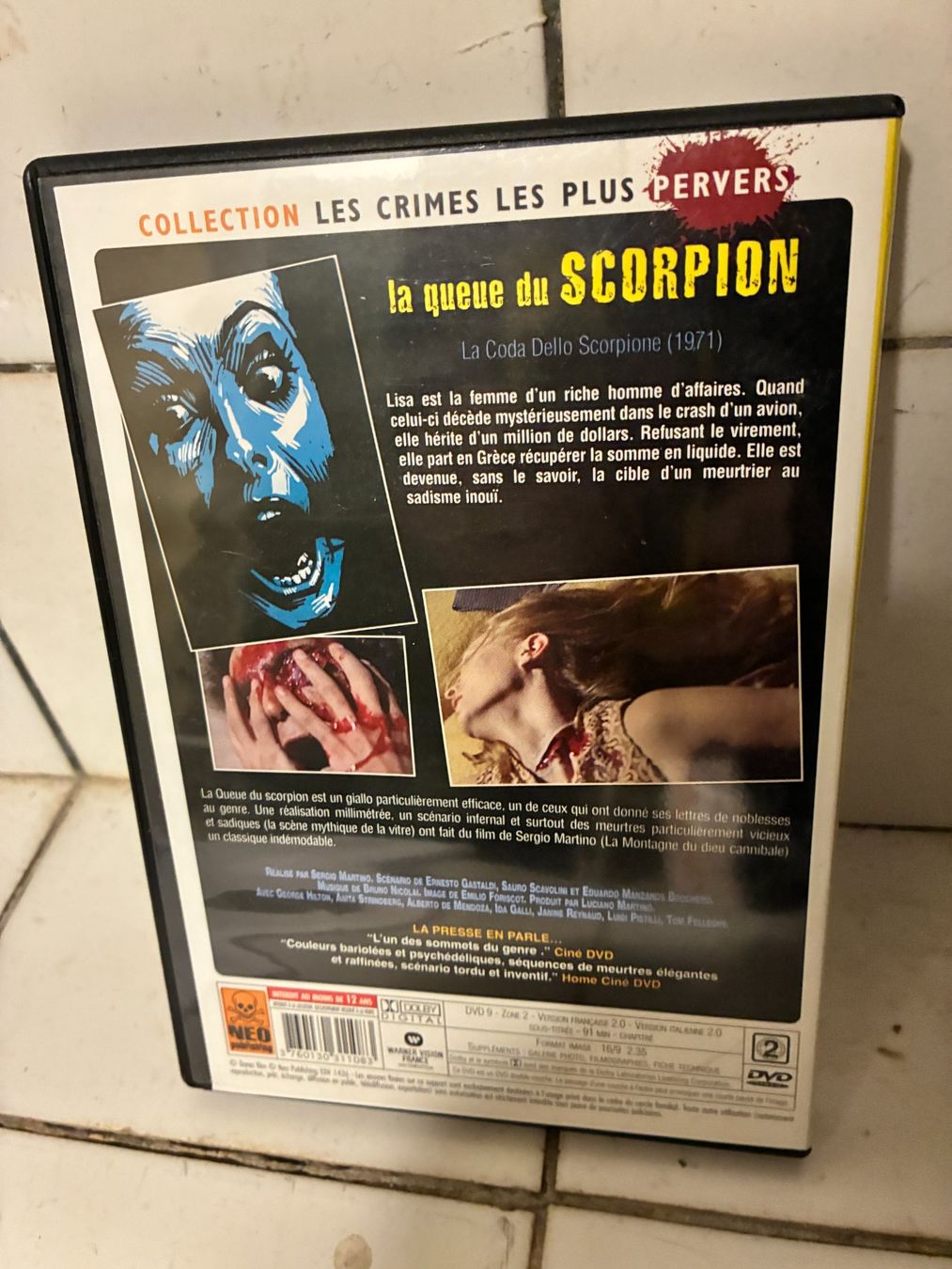 Tous les DVDs: La Queue du scorpion (1971, DVD, Thriller & Giallo) – D'occasion à Vevey par zecollector 1
