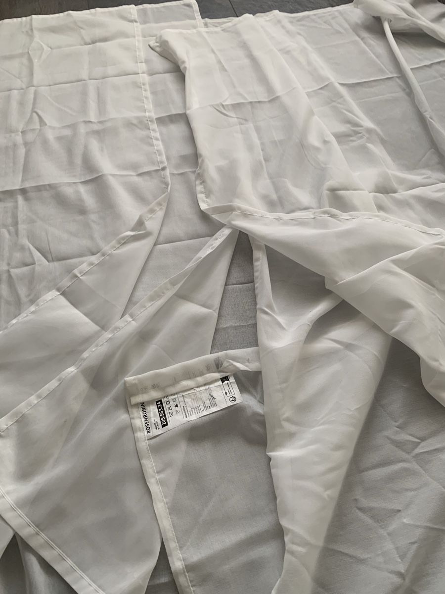 Ikea Tende: Ikea ROSENROBIN Vorhang, weiss, Stoffreste – Nuovo (secondo la descrizione) da Wängi venduto da JALE04 3
