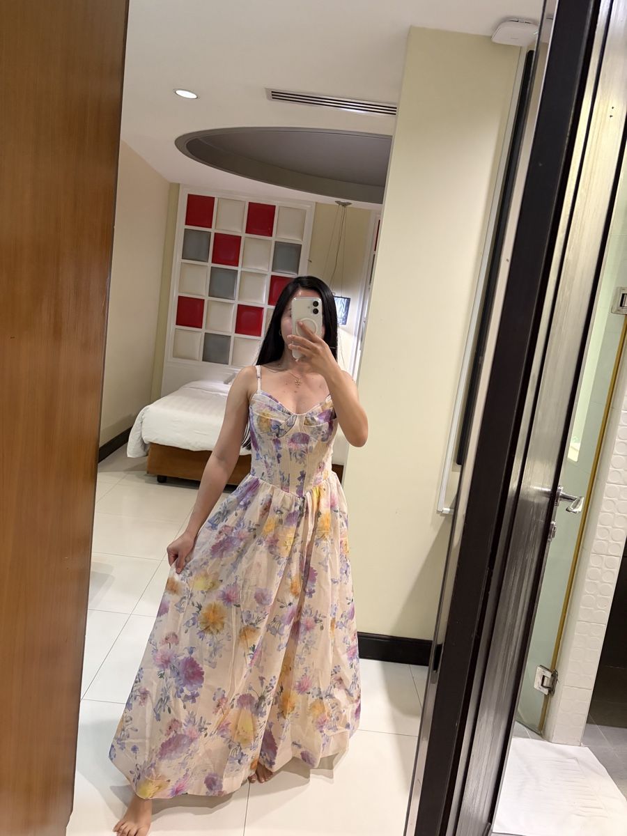 Vestiti: Floral Linen Blend Midi Dress – Nuovo (secondo la descrizione) da St.Josefen venduto da lop_lh8d 2