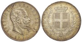Italien, 5 Lire 1876 Roma