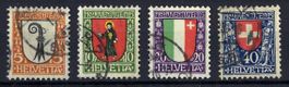 Pro Juventute Satz 1923 Katalog-Nr. J25-J28, sauber gest.