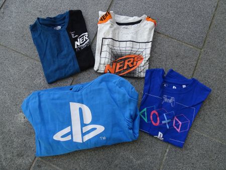 Super Set Nerf & Playstation T-Shirts, Gr. 122/128 cm, Top!