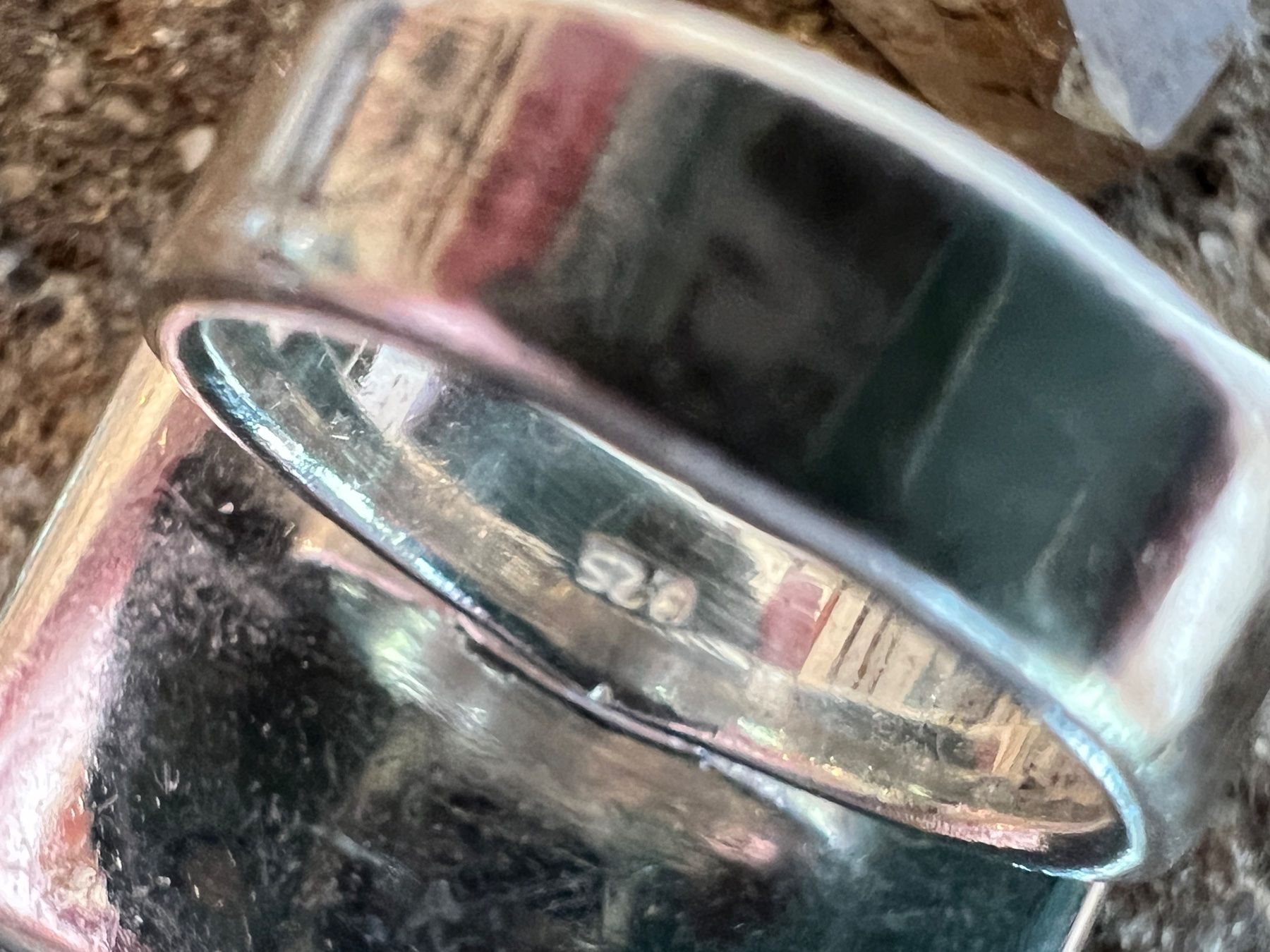 Anelli: Statement Ring quadratisch 925 Silber Abalone Paua Muschel – Nuovo (secondo la descrizione) da Bern venduto da Jiffy 7