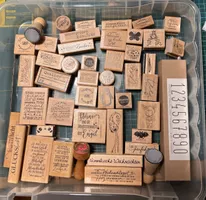Stempel Holz 50 Stück und 1 Set verschiedene gut erhalten