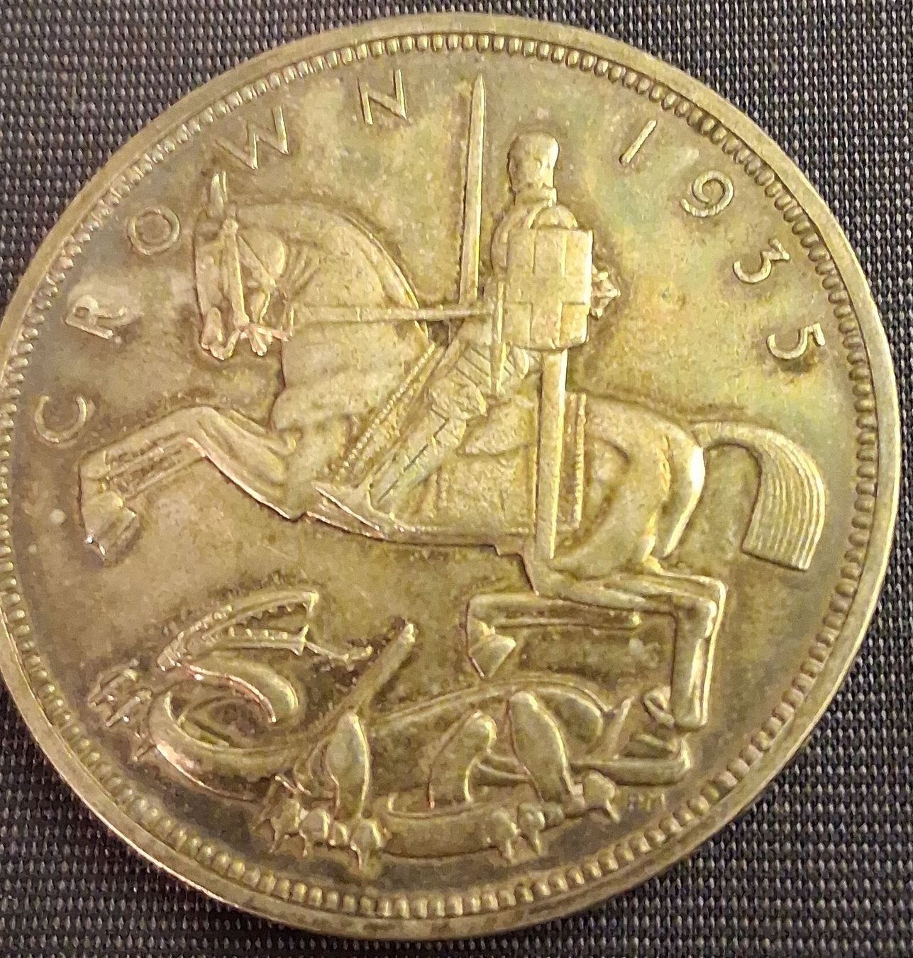 Tutti le monete: Seltene 1935er Britische Silberkrone - Georg V. - – Usato da Burg im Leimental venduto da Spuma87