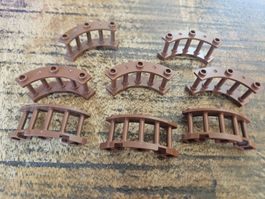 lego 21229 lot de 8 pièces Reddish Brown Fence 4 x 4 x 2
