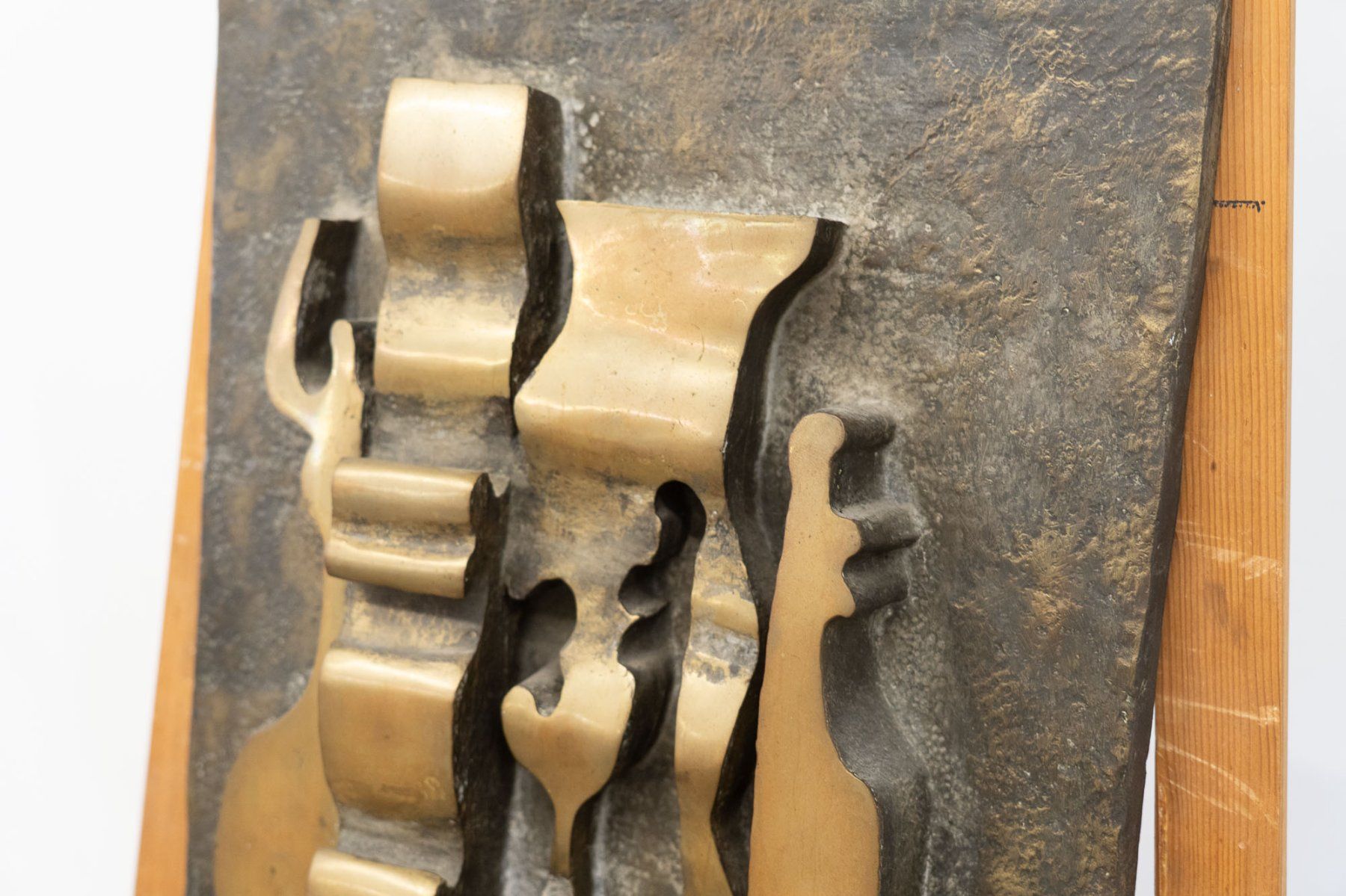 Sculture & Statue: Relief André Bucher - abstrakt - Metallguss - Ref. 08/37 – Usato da Au ZH venduto da BrockiAu 1