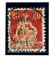 Helvetia 108 Vollstempel Zuzgen AG