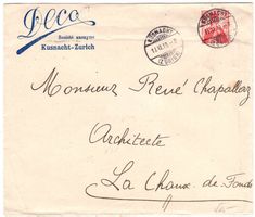 PERFIN der Firma DECO auf Brief von KÜSNACHT (Zürich)