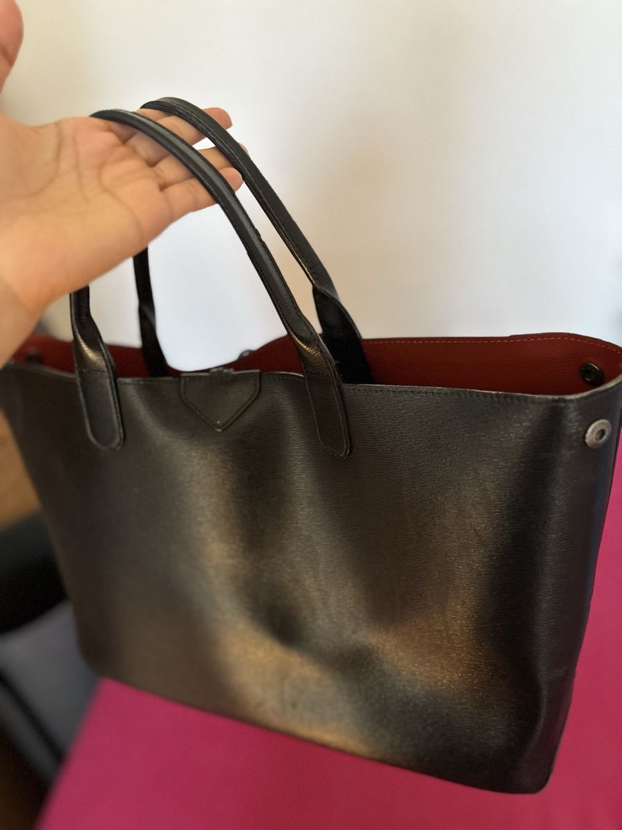 Longchamp Borse da donna: Longchamp Tasche,Leder-Version / Schwarz & innen Rot – Usato da Zürich venduto da mgu_s6k6 4