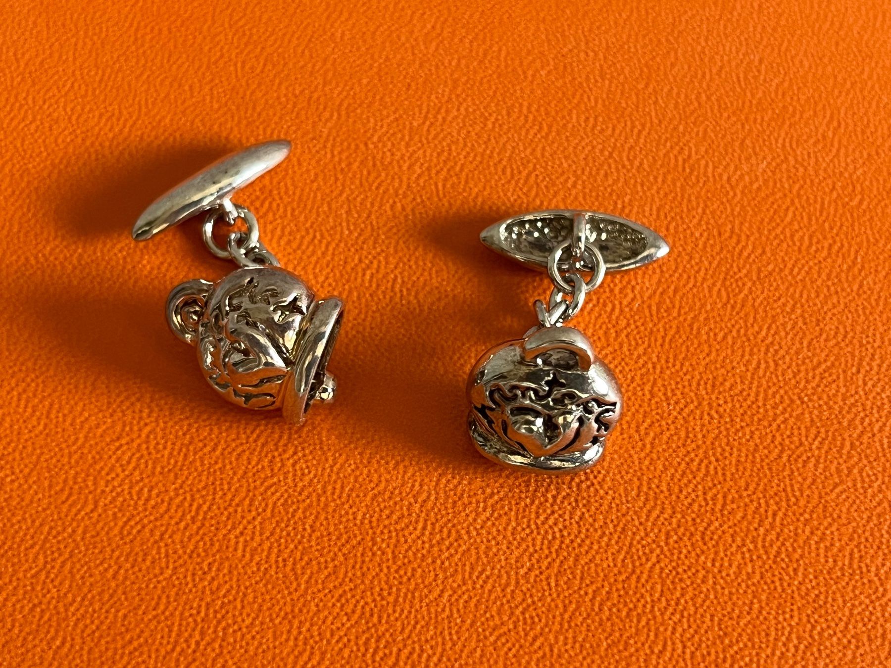 Manschettenknöpfe: CHANTECLER Capri silver cufflinks gemelli campanella – Gebraucht aus Lugano von LVC