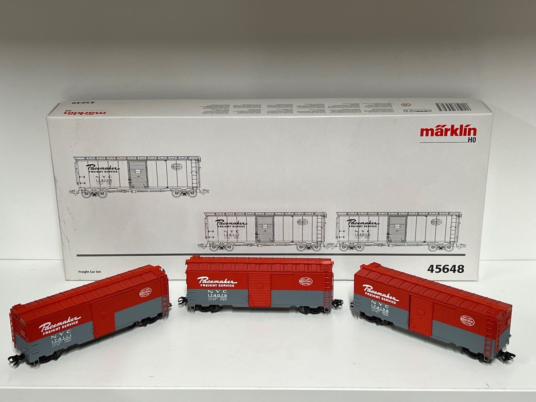 Märklin Trains électriques: Märklin 45648  Freight Car Set Pacemaker NYC  H0 AC – Neuf (Voir description) à Neuenhof par ludovicco 1