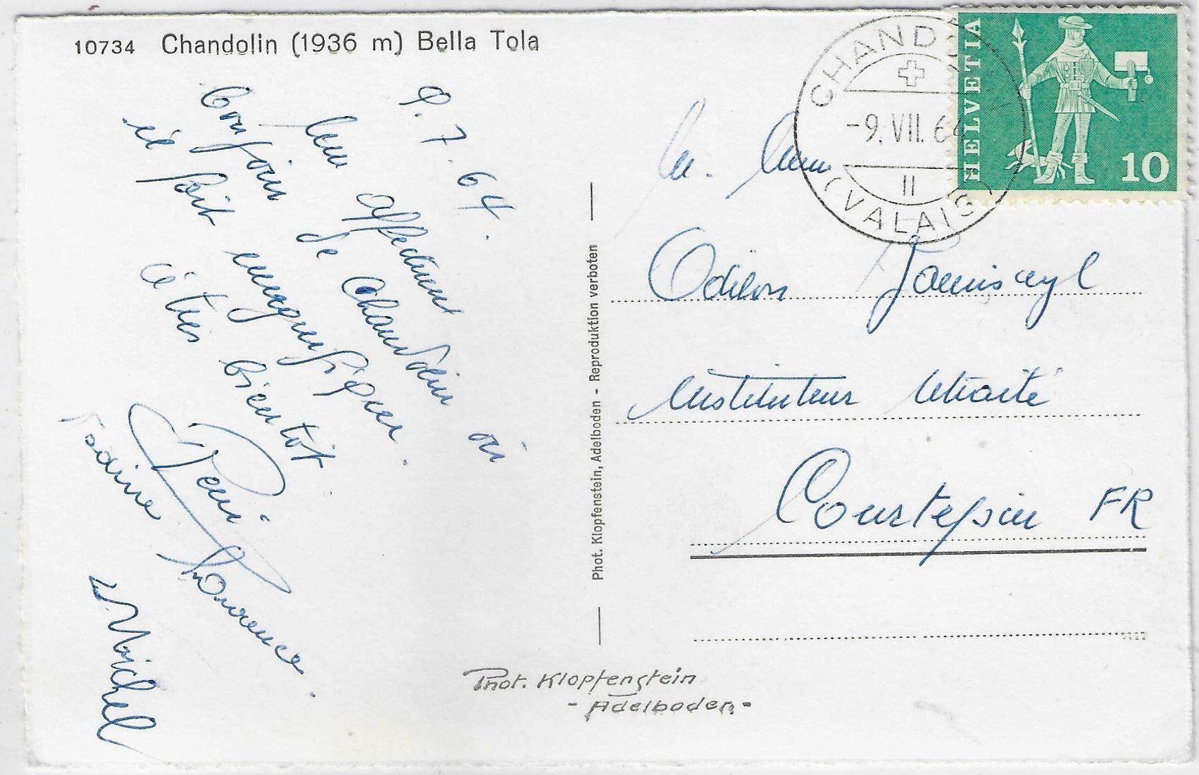 Cartoline postali: Chandolin - Vue generale – Antico da Ettingen venduto da Kartenplanet 1