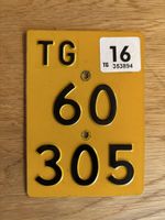 Mofanummer Nummernschild Mofa Töffli Thurgau TG 60 305