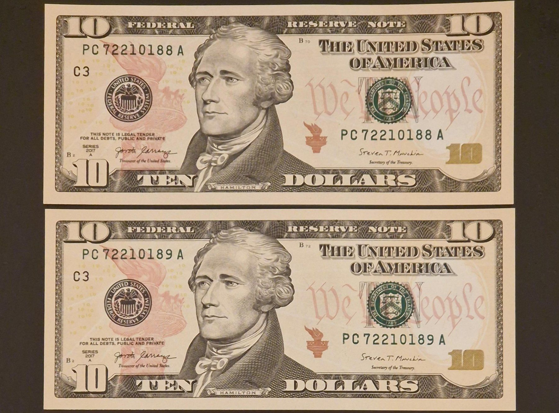 Banconote: Banknoten USA 10 Dollar – Nuovo (secondo la descrizione) da Domat/Ems venduto da cgrho01