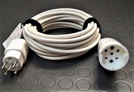 Neues 10m Verlängerungskabel PVC T15 IP20 ws 5x1,5mm2