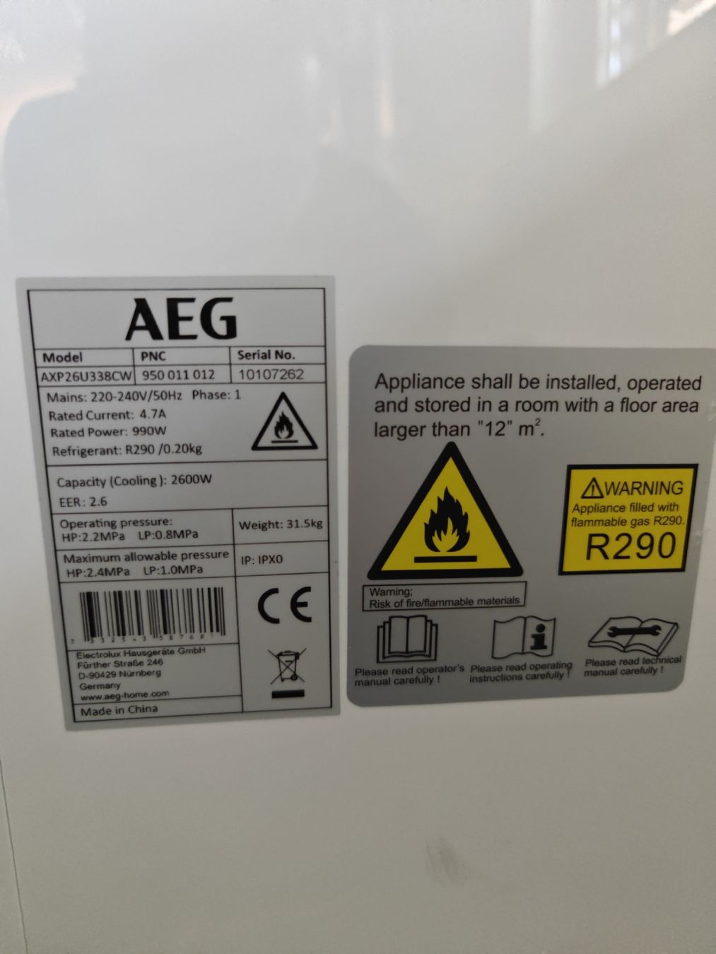Condizionatori: AEG AC cooler – Usato da Bäretswil venduto da srobots 2
