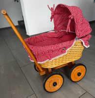 Puppenwagen Weidenkorb / Holz
