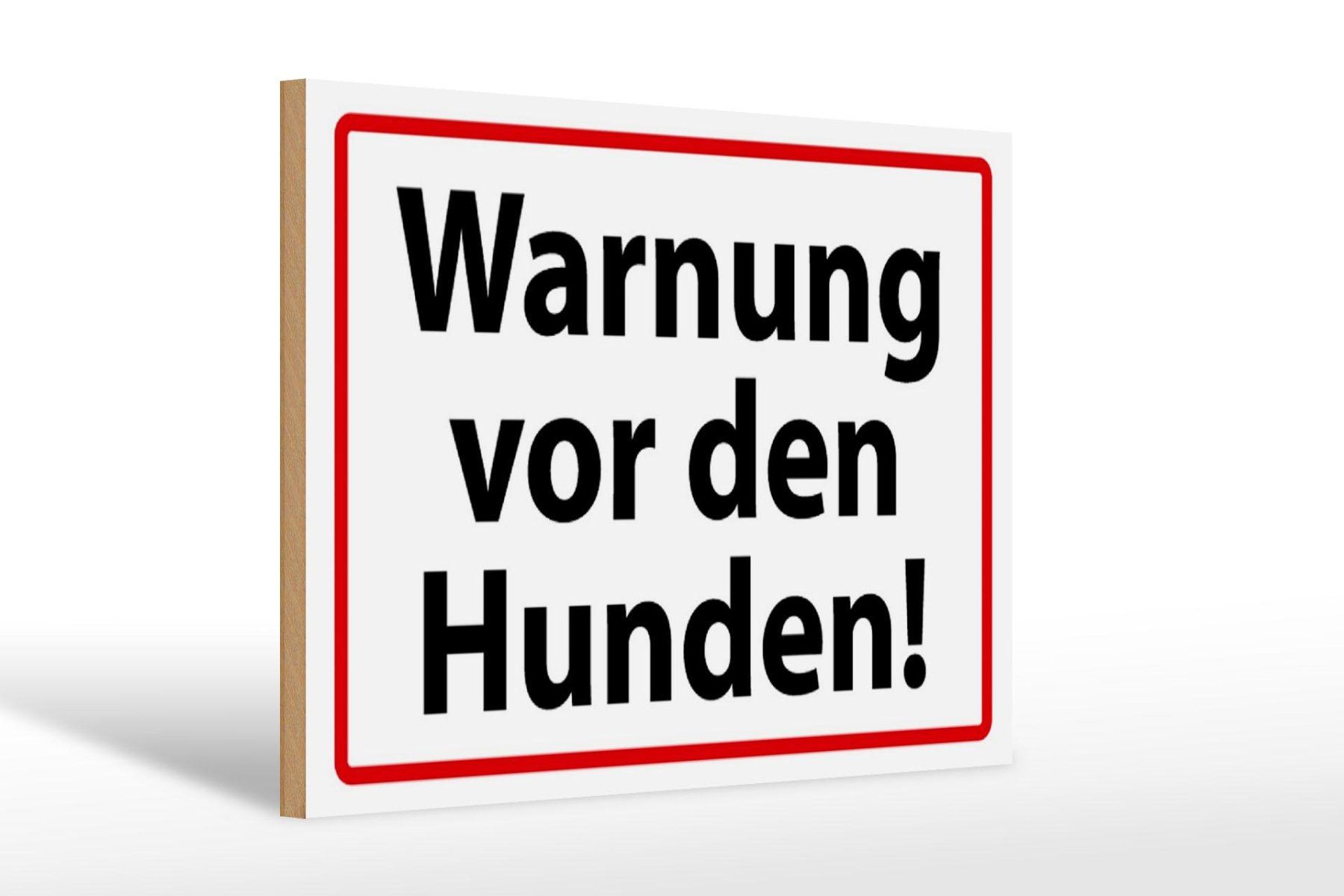 Insegne: Blechschild-WARNUNG VOR DEN HUNDEN-weiss – Nuovo e nell'imballaggio originale da Rupperswil venduto da big-one-sale 1