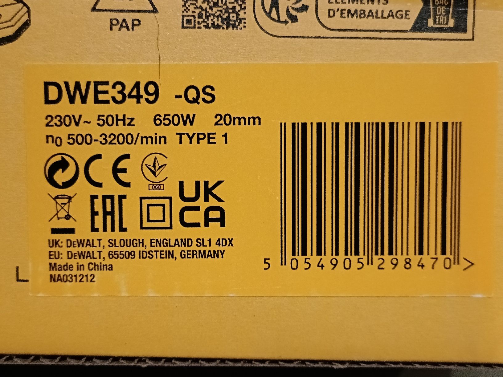 Dewalt Seghe: DeWalt DWE349-QS – Nuovo e nell'imballaggio originale da Rüti b. Riggisberg venduto da lyd_kxs2 1