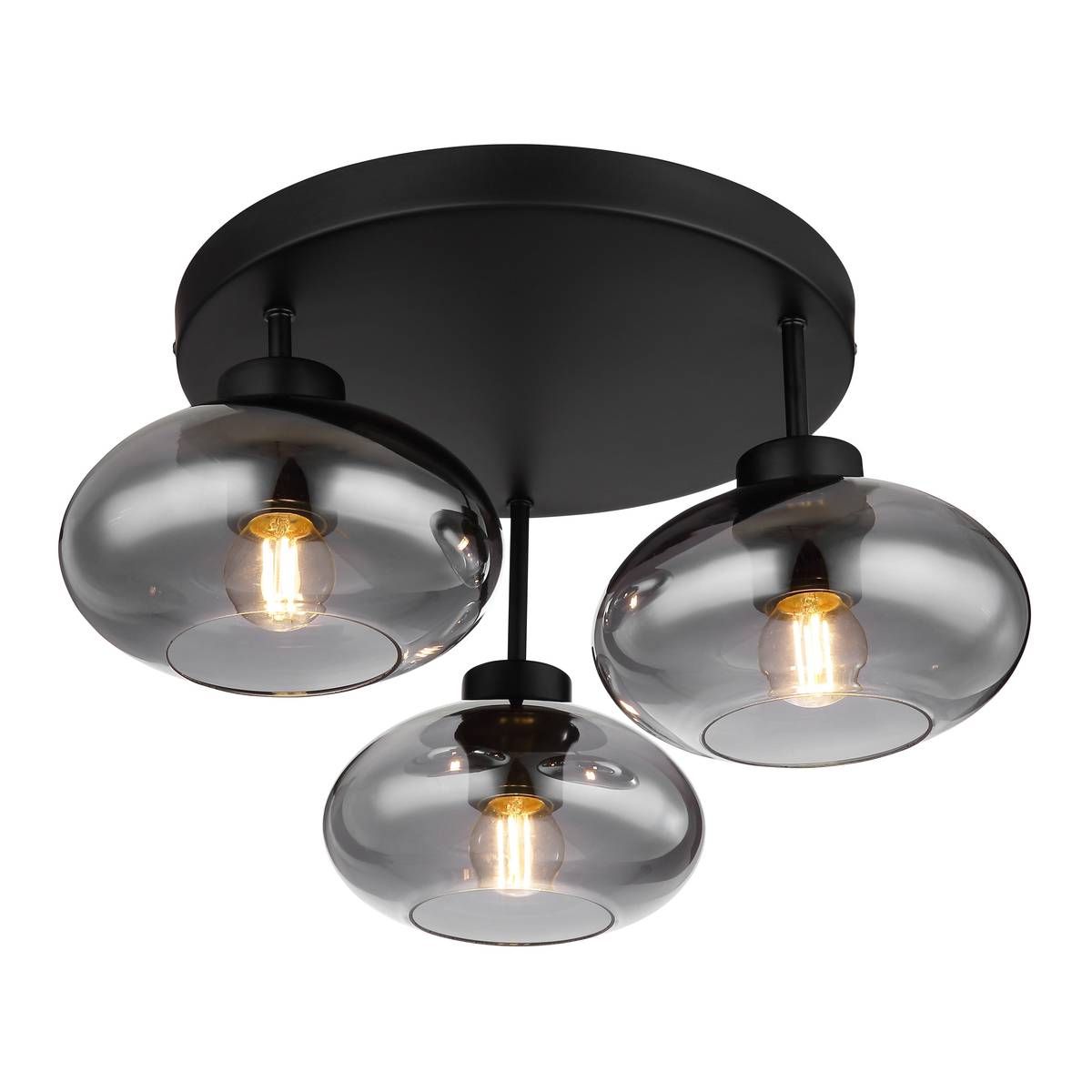 Kronleuchter & Deckenlampen: Deckenleuchte, Glas, 3 Strahler, 40 cm Ø – Neu (gemäss Beschreibung) aus Kreuzlingen von Smart-Light