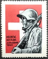 Soldatenmarke 2.WK, HD-Bew Kp 14 BE, gestochen, Wi HD-Bew 60