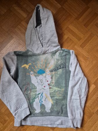Kapuzenpulli hellgrau, Gr. 134