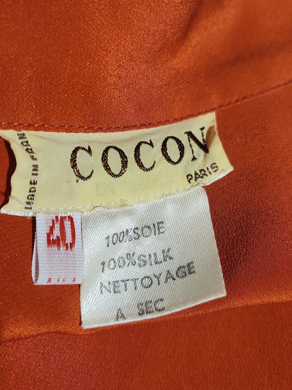 Blusen: Chemisier COCON orange taille 40 100% soie  – Gebraucht aus Niedergösgen von Eva2410 4
