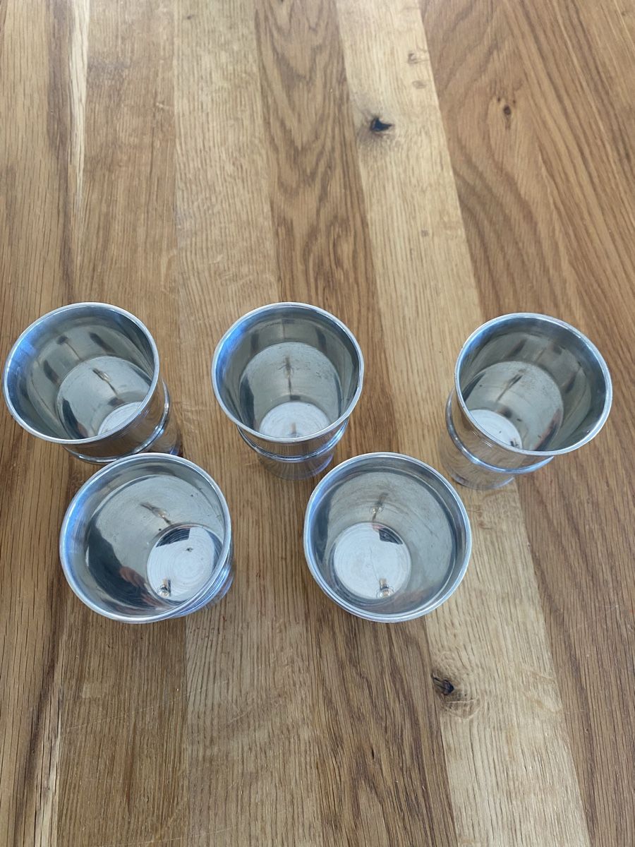 Tassen: 5 Zinnbecher – Gebraucht aus Diessbach b. Büren von cowansville 1