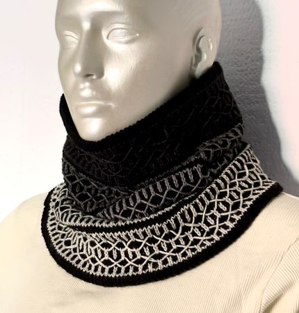 Halswärmer, Kragenschal, Loop, handgestrickt