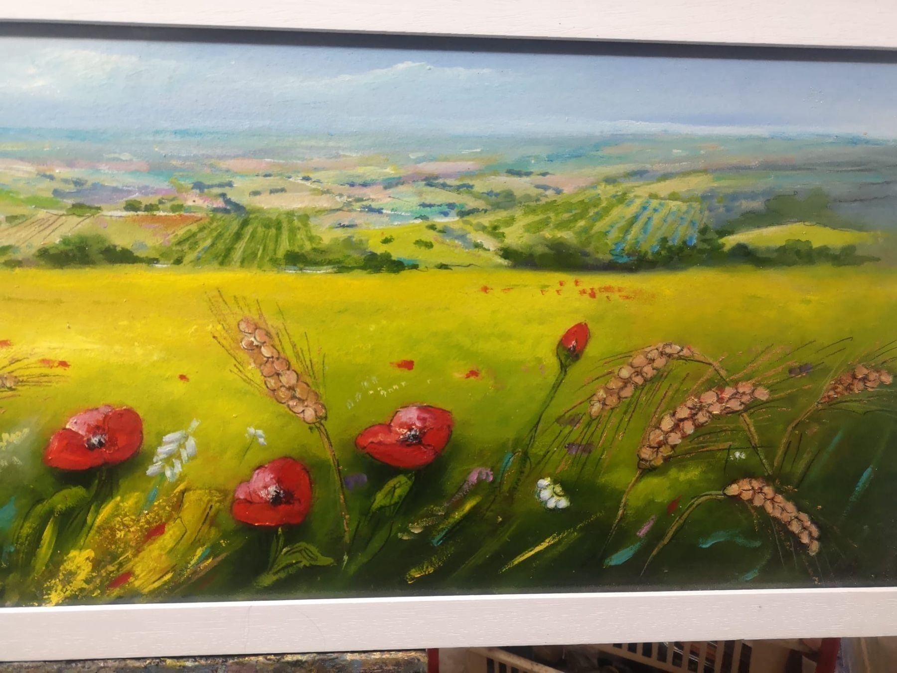 Dipinti: - Italienisches Gemälde - MOHNBLUMEN - 88x28cm – Nuovo e nell'imballaggio originale da Basel venduto da mar_rlr9 1