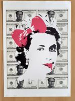 Death NYC 'Queen Note Red Bow' Graffiti /handsigniert numm