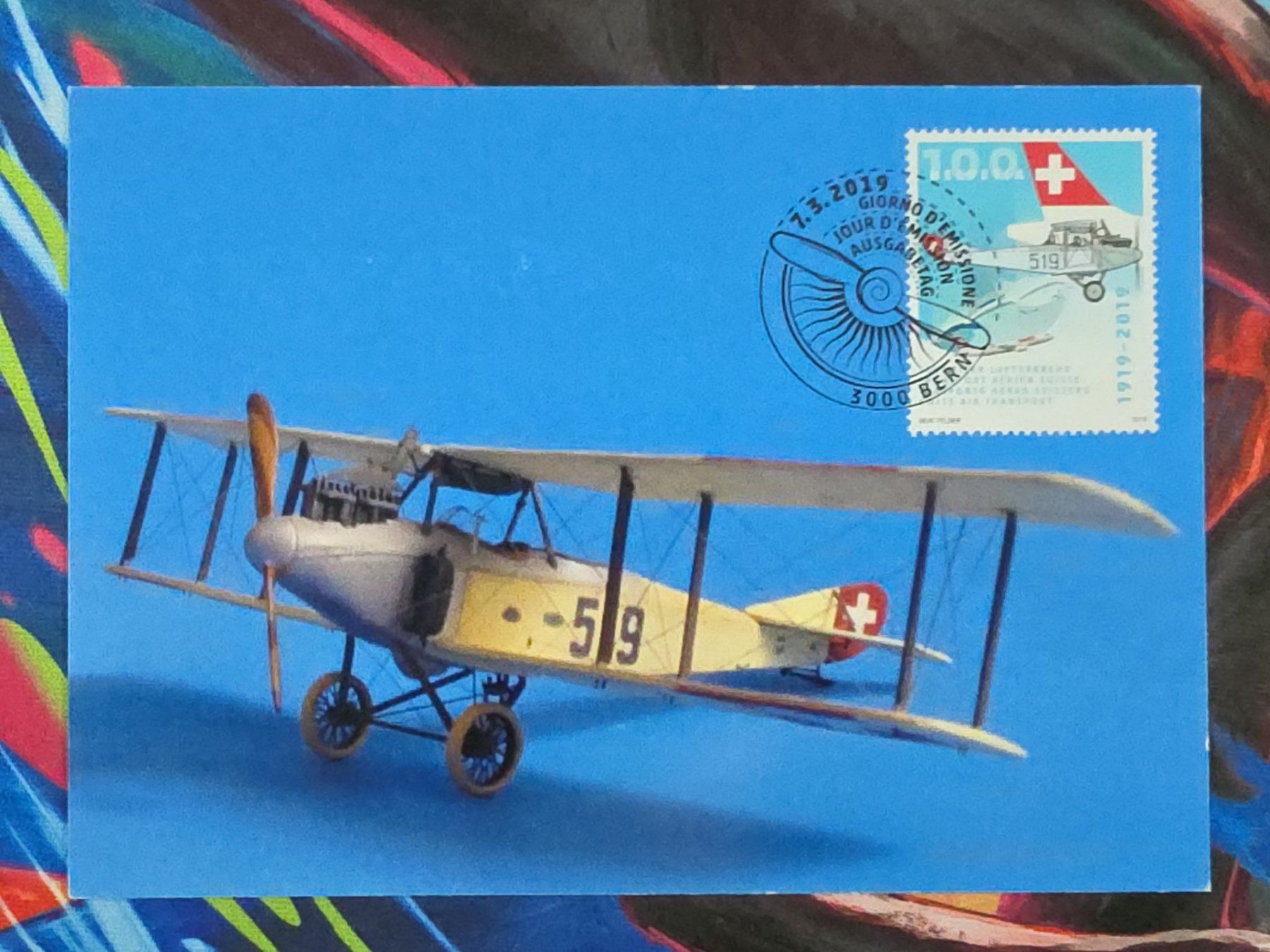 Cartoline postali: CL26 Carte Postale + Timbre Suisse 2019 – Usato da Cousset venduto da Patrick_Collections