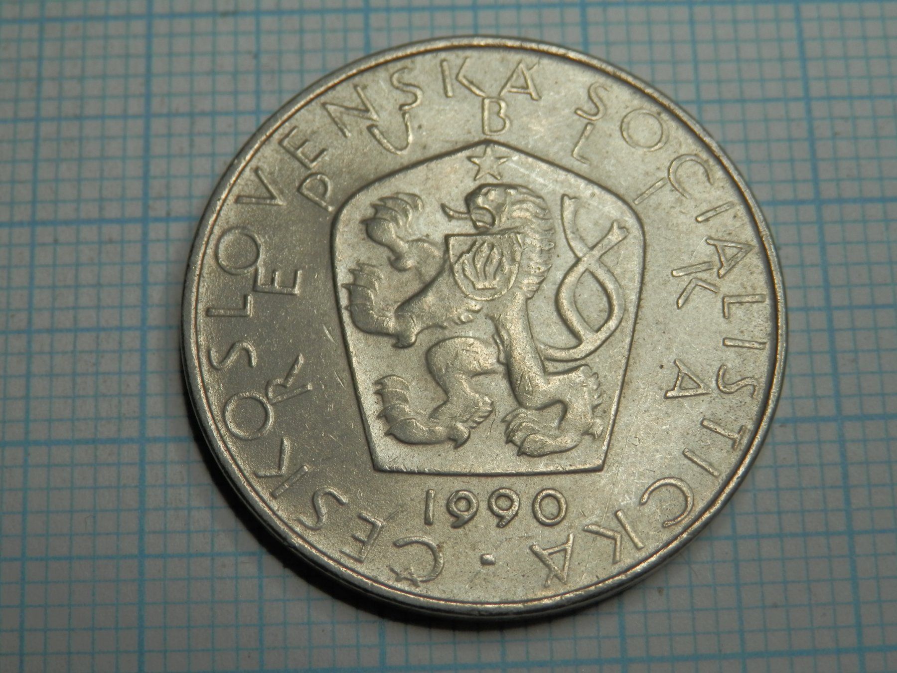 Tutti le monete: Tschechoslowakei 5 Kronen, 1990 – Usato da Weiach venduto da weiach81