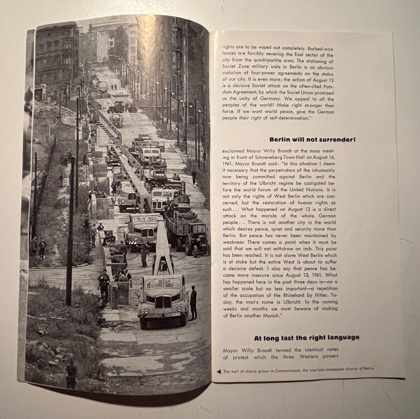 Dokumente: Brochure It began August 13th... 1961 – Gebraucht aus Neuchâtel von gefdeneuch 3