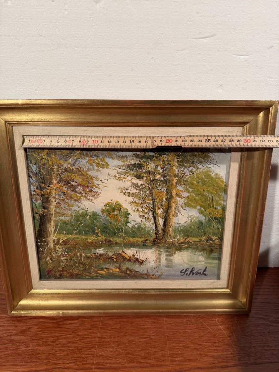 Dipinti: Charming Autumn Landscape Painting signed – Usato da Lausanne venduto da artnouveau04 4