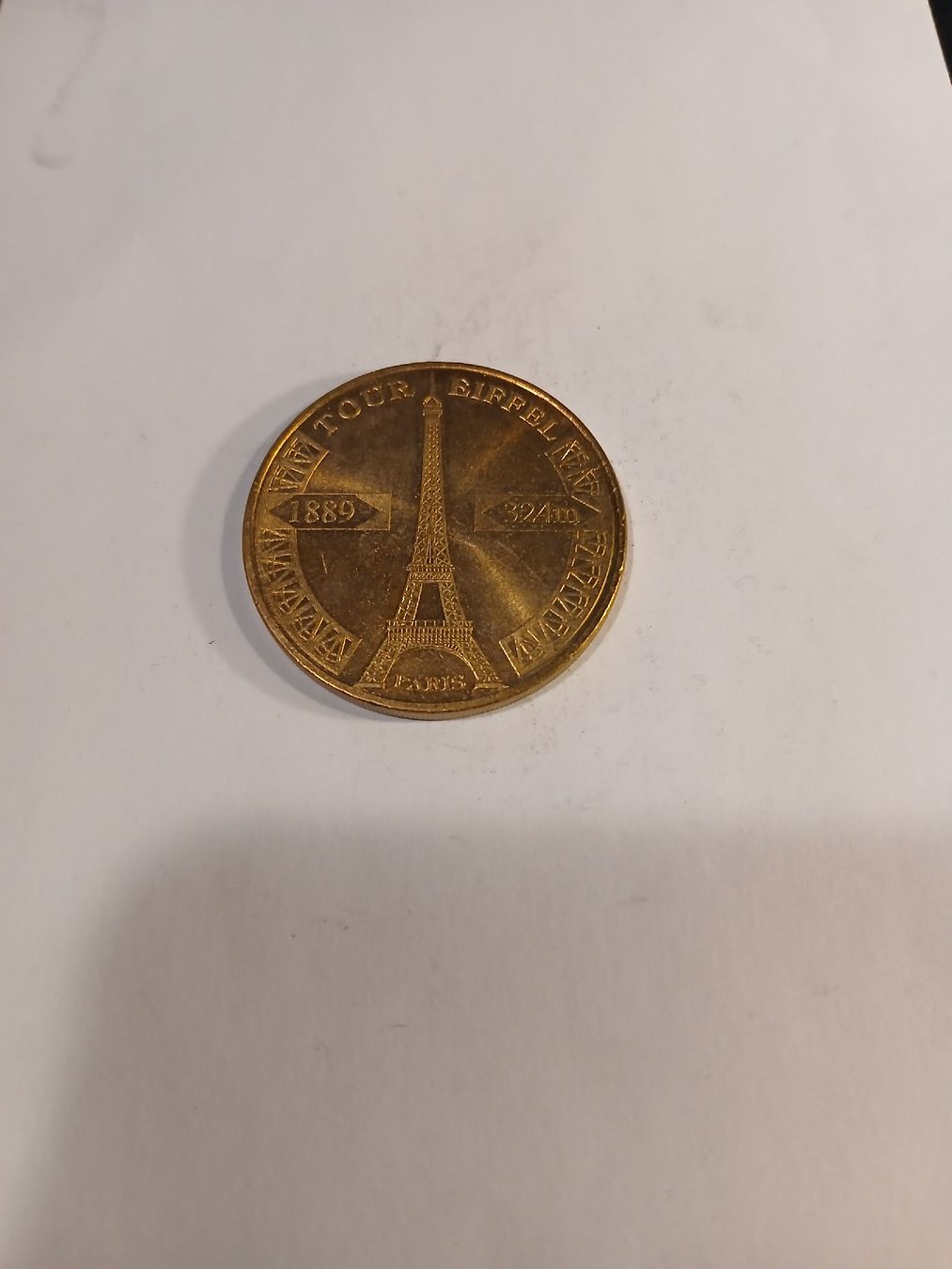 Tutti le monete: Souvenir de Paris: Pièce Tour Eiffel - Edition 2010 – Usato da Marly venduto da globetrotter1723