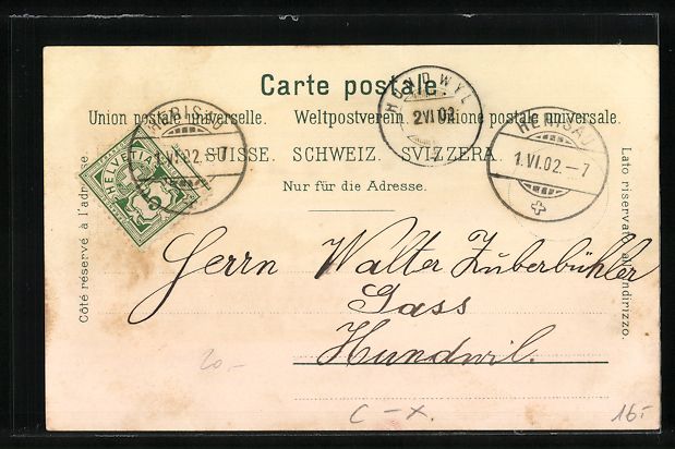 Ansichtskarten: Litho Herisau, Kaserne, Cantine Breitfel – Gebraucht aus Berlin von bartko-reher 1