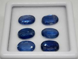 6x Kyanites bleues 7x5 mm - Valeur 240.- Fr